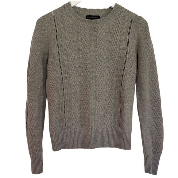 Banana Republic merino wool blend popcorn cableknit sweater small - Picture 1 of 10